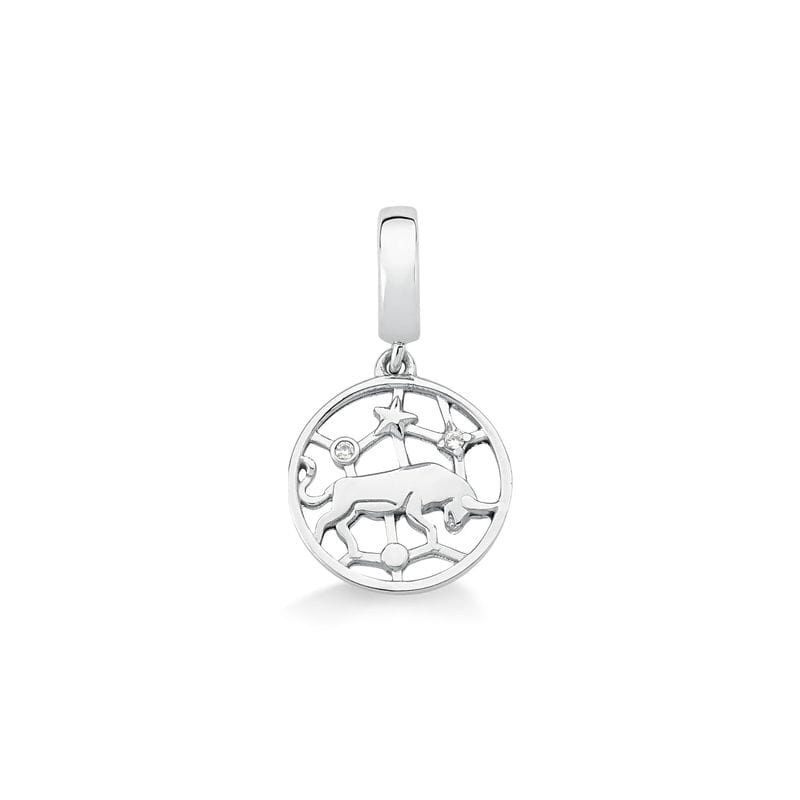 Vista principal Charm Touro Cravejado em Prata 925 Jolie by Monte Carlo