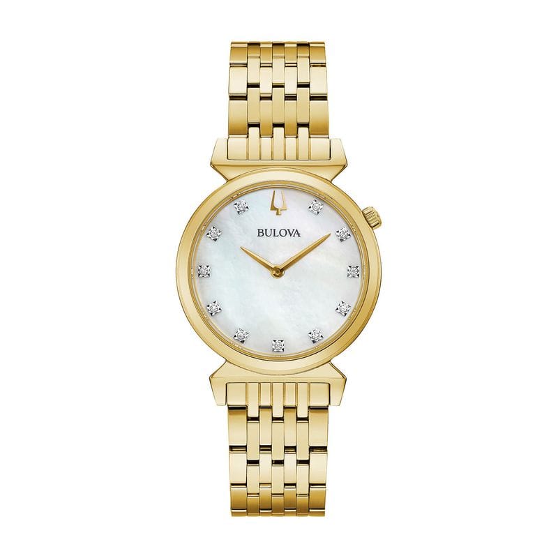 Vista principal Relógio Bulova Feminino em Aço Dourada Bulova