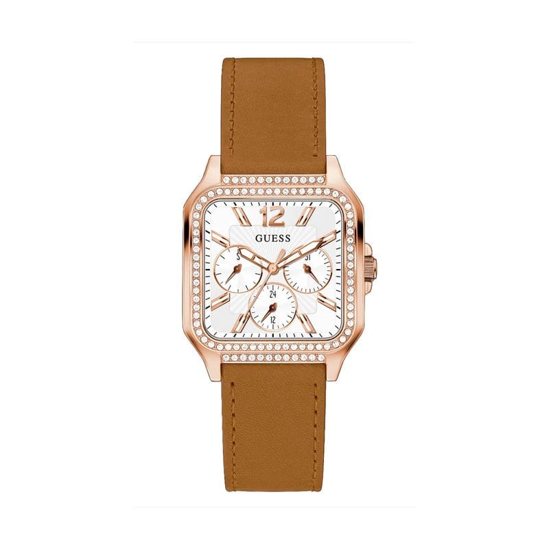 Relógio Guess Feminino em Couro Caramelo
