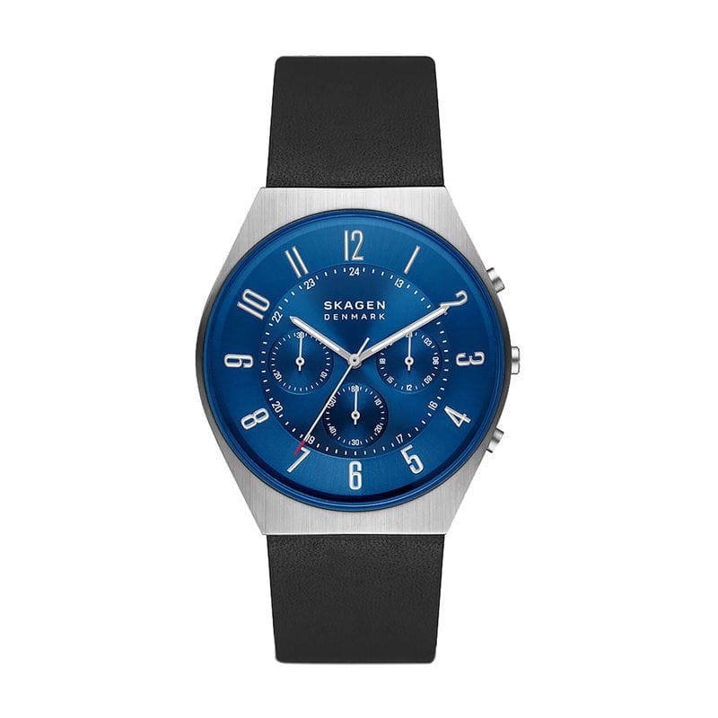 Vista principal Relógio Skagen Masculino em Couro Preto skagen
