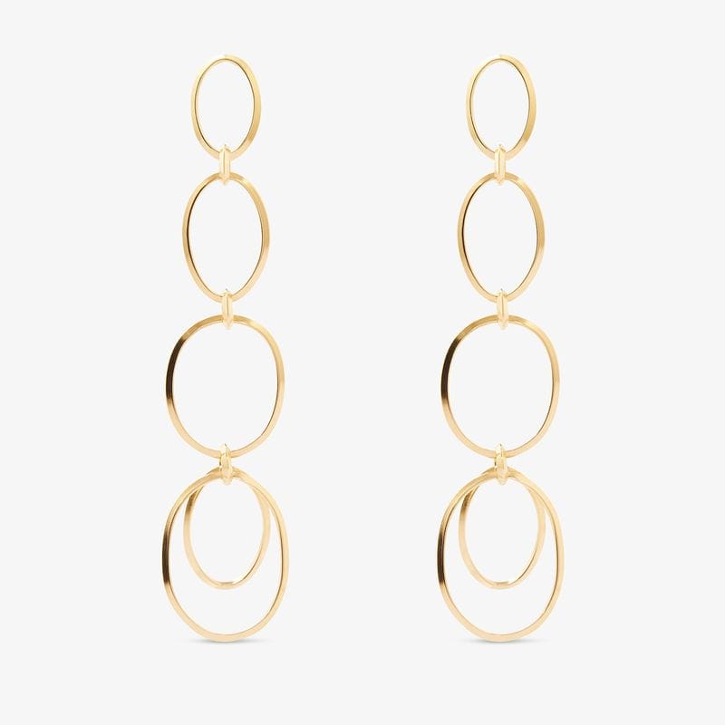 Brinco Argola Entrelaçada em Ouro Amarelo 18k - 69mm