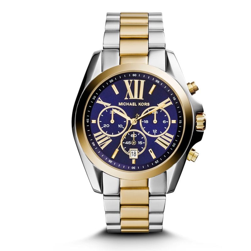 Relógio Michael Kors Bradshaw Cronógrafo Feminino Bicolor