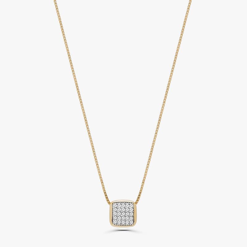 Pingente com Pavê de Diamantes em Ouro Amarelo 18k