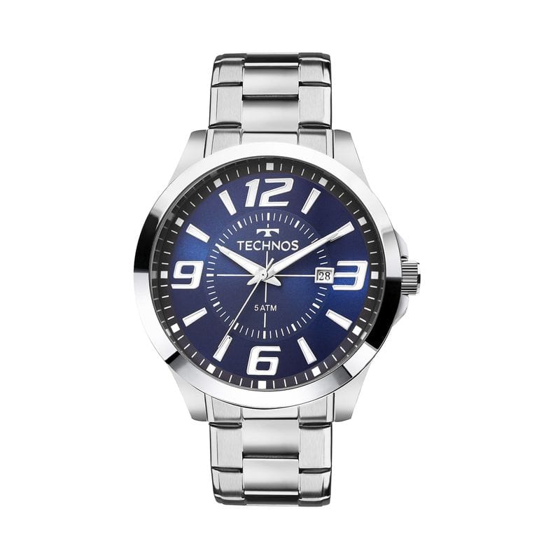 Relógio Technos Masculino em Aço Prateado