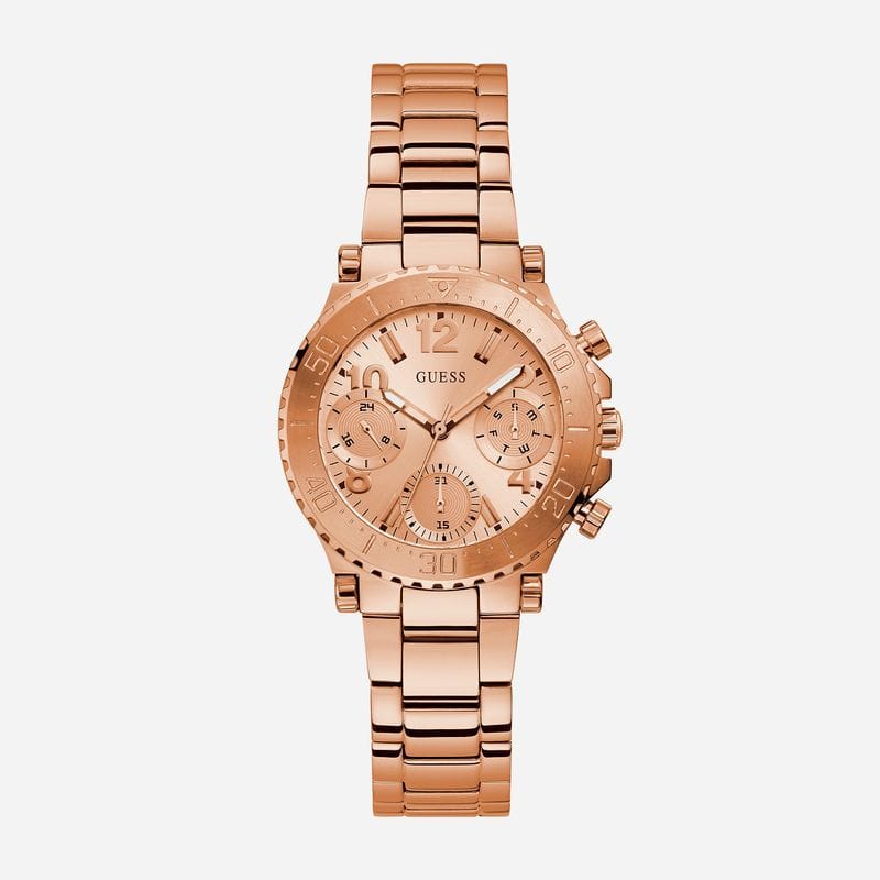 Vista principal Relógio Guess Multifunção Feminino em Aço Rosé GW0465L2 Guess