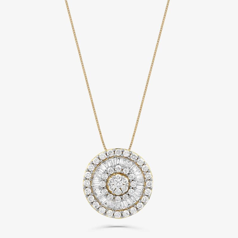 Pingente com Diamantes em Ouro Branco 18k - 16 mm