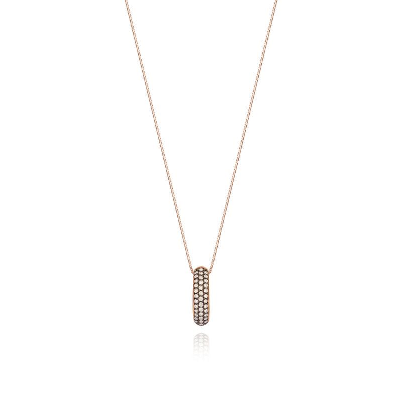 Pingente com Diamante em Ouro Rosé 18k