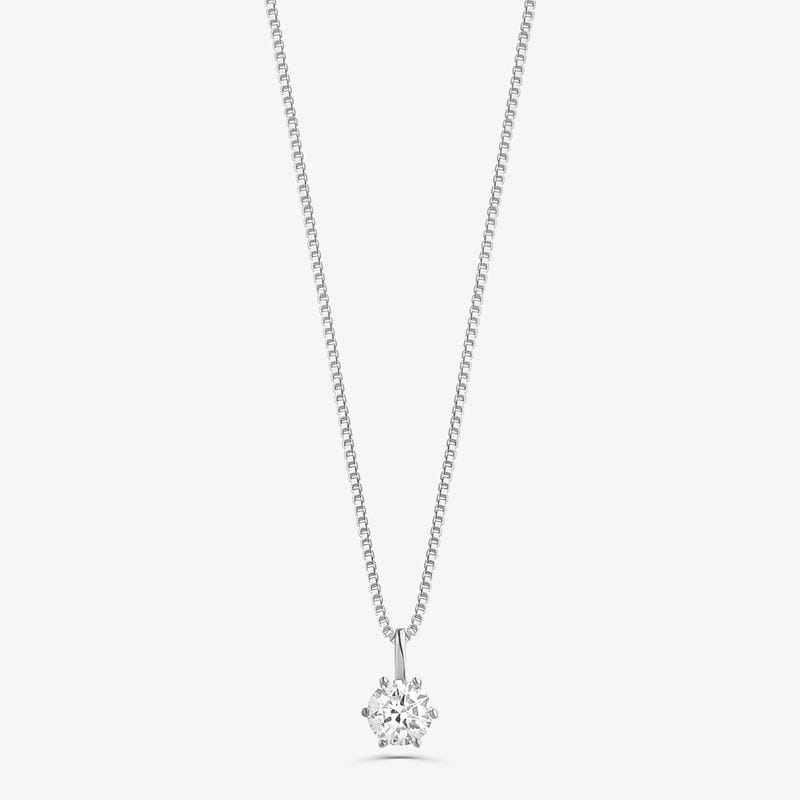 Pingente em Ouro Branco com 40 Pontos de Diamantes