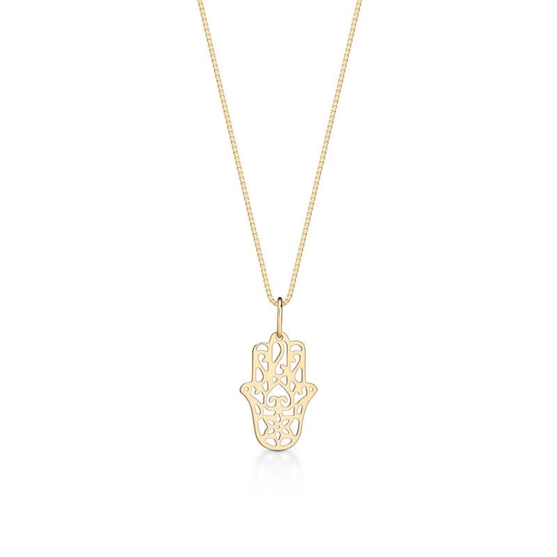 Pingente Hamsa em Ouro Amarelo 18k