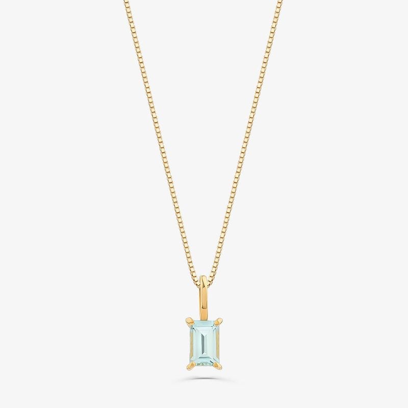 Pingente com Topázio Azul em Ouro Amarelo 18k