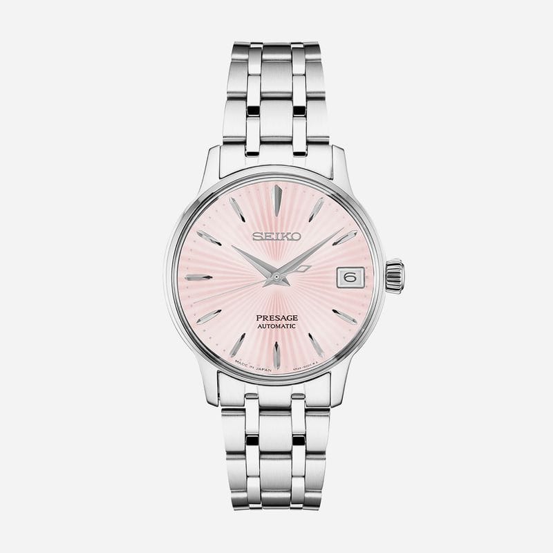 Vista principal Relógio Seiko Feminino em Aço Prateado e Mostrador Rosa SRP839J1 Seiko