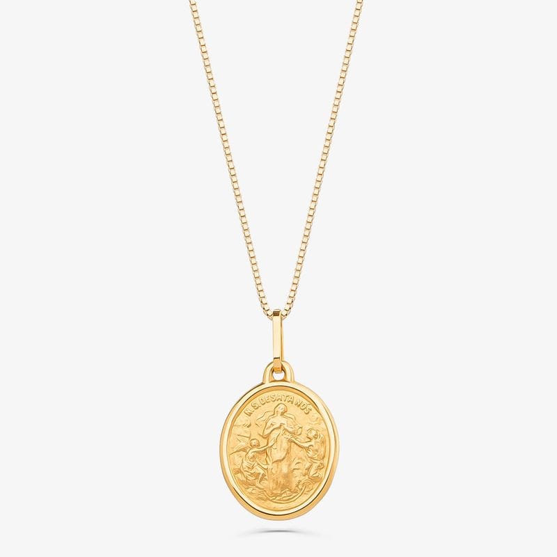 Vista principal Pingente Nossa Senhora Desatadora dos Nós em Ouro Amarelo 18k Monte Carlo