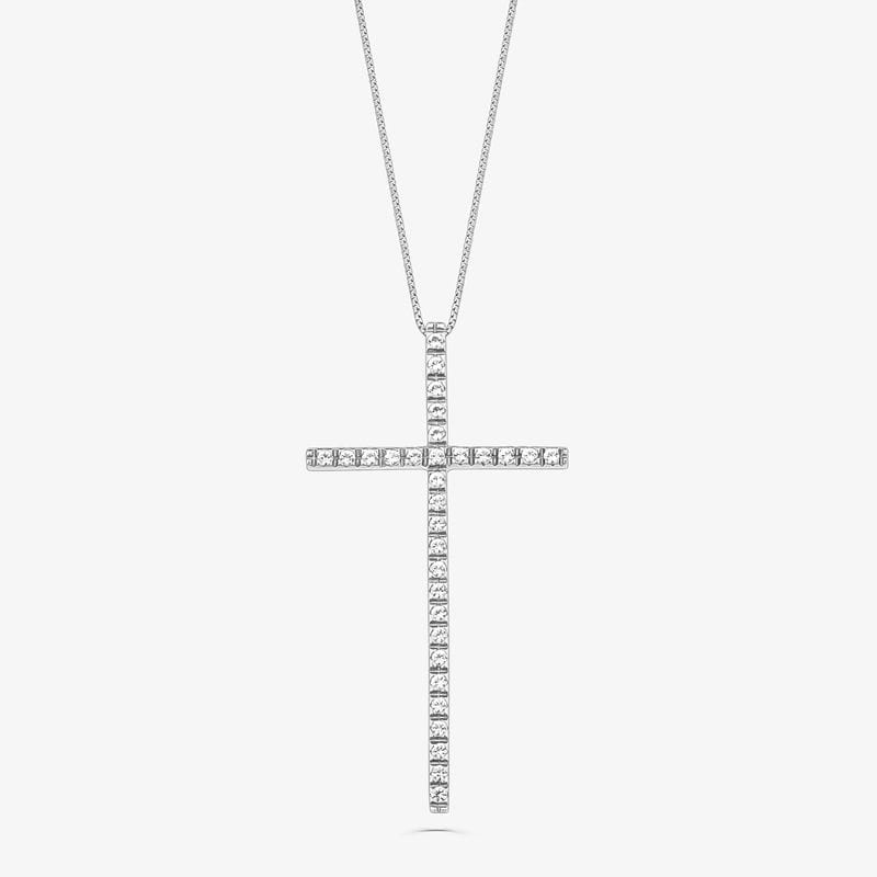 Pingente Cruz com Topázio em Prata 925
