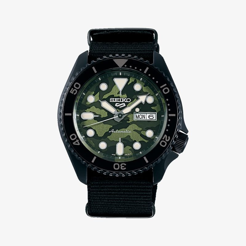 Vista principal Relógio Seiko Masculino com Pulseira Nylon Preto Seiko