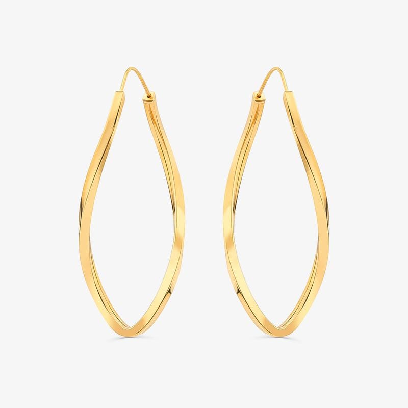 Brinco Argola Torcida em Ouro Amarelo 18k - 46mm