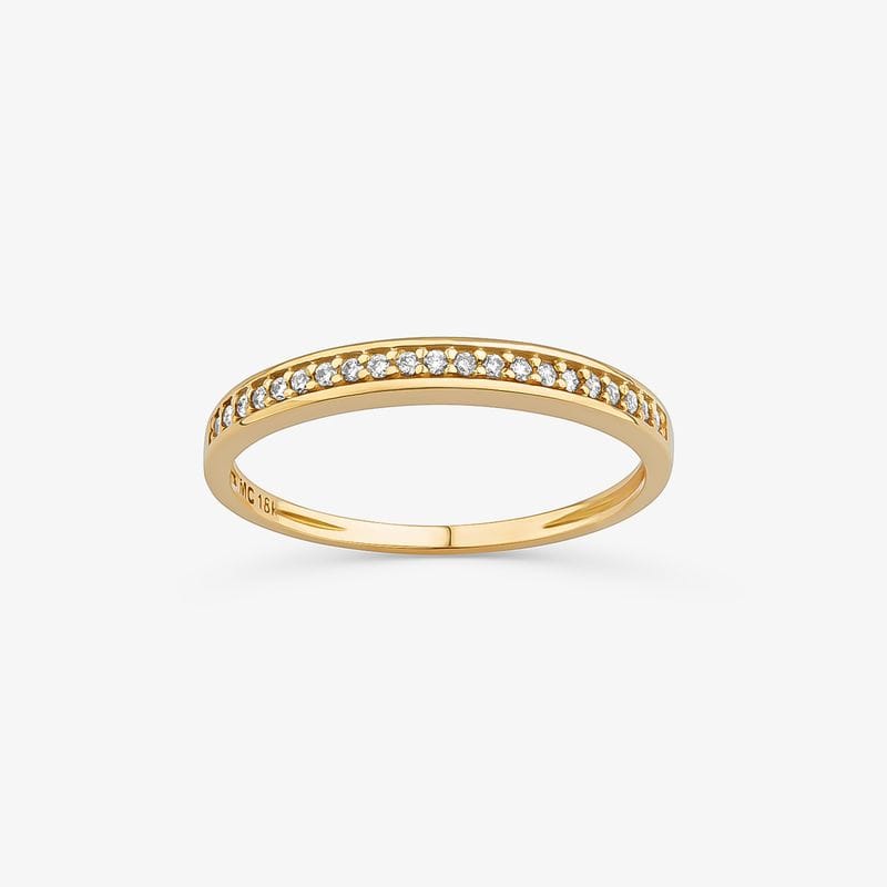 Anel em Ouro Amarelo com Diamante
