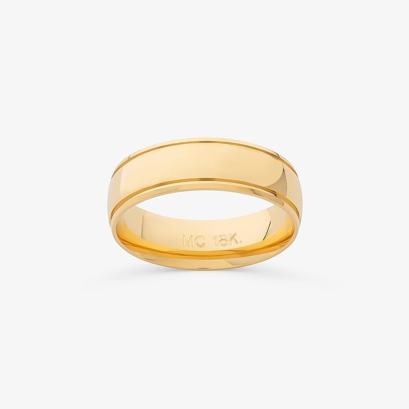 Aliança em Ouro Amarelo 18k - 6 mm