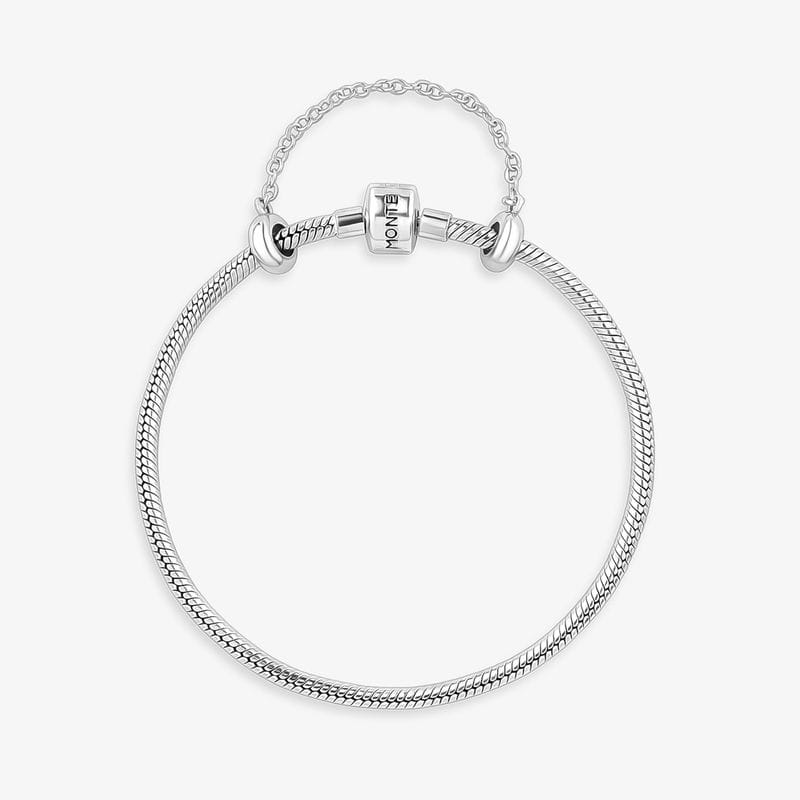 Vista principal Pulseira Maleável Em Prata 925 Com Fecho Tradicional - 16,5 cm Jolie by Monte Carlo