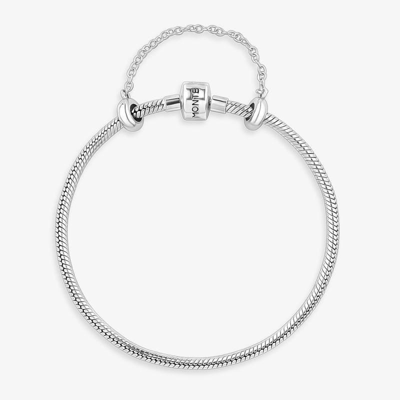 Vista principal Pulseira Maleável Em Prata 925 Com Fecho Tradicional - 18 cm Jolie by Monte Carlo