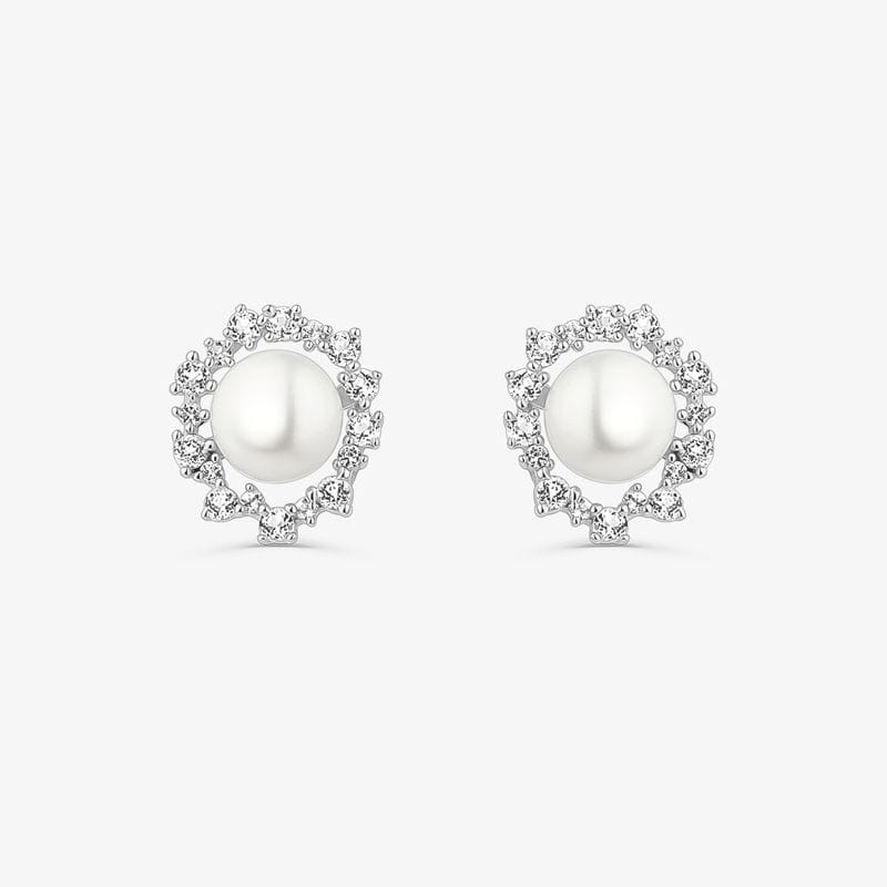 Brinco com Pérola e Topázio em Prata 925