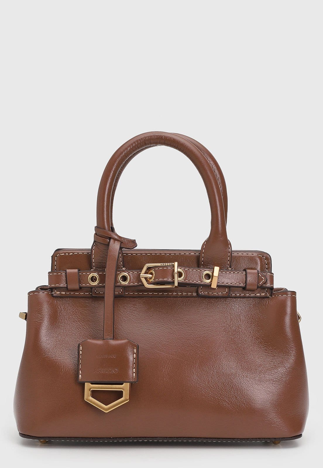 Vista principal Bolsa Feminina Arezzo Média Estruturada Arezzo marrom