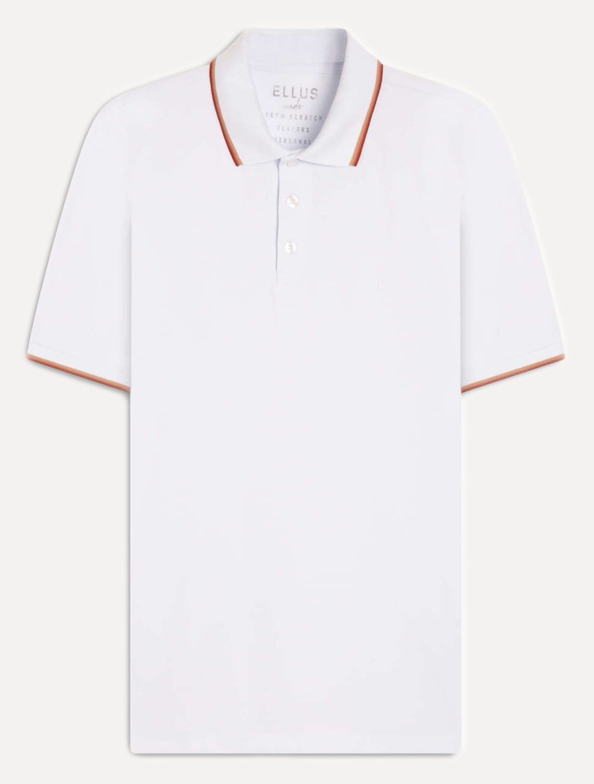 Polo Ellus Masculina Piquet Classic Easa Friso Light Branca