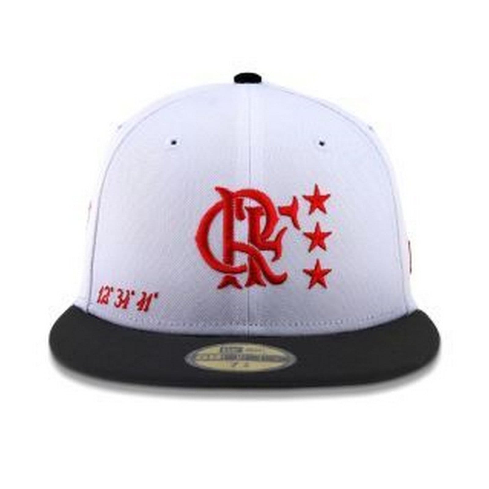 Vista 2 Boné New Era 59FIFTY Flamengo 1981 White CRF Futebol Branco new era branco white