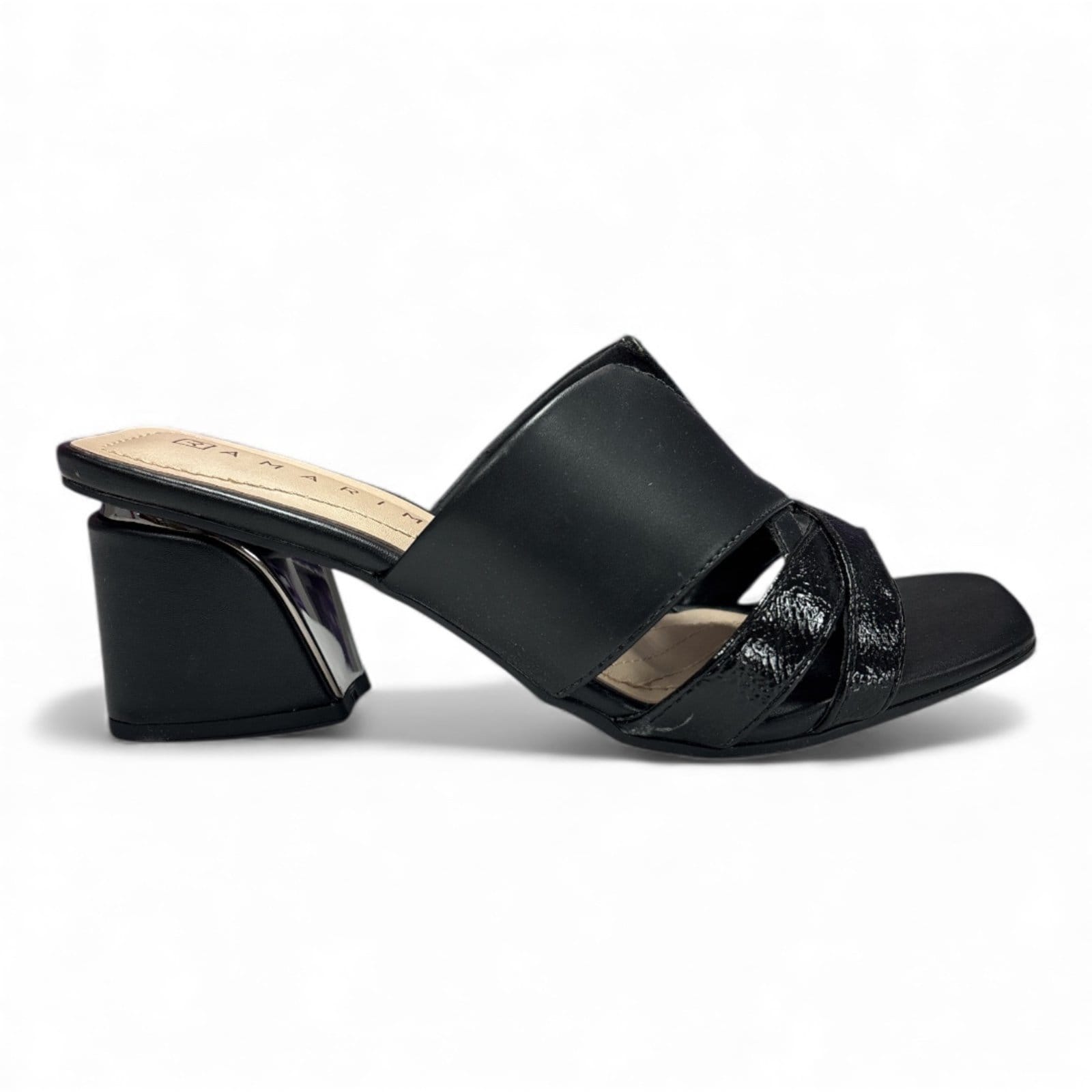 Vista 2 Tamanco Feminino Salto Médio Bloco Ramarim 2528101-4 RAMARIM preto