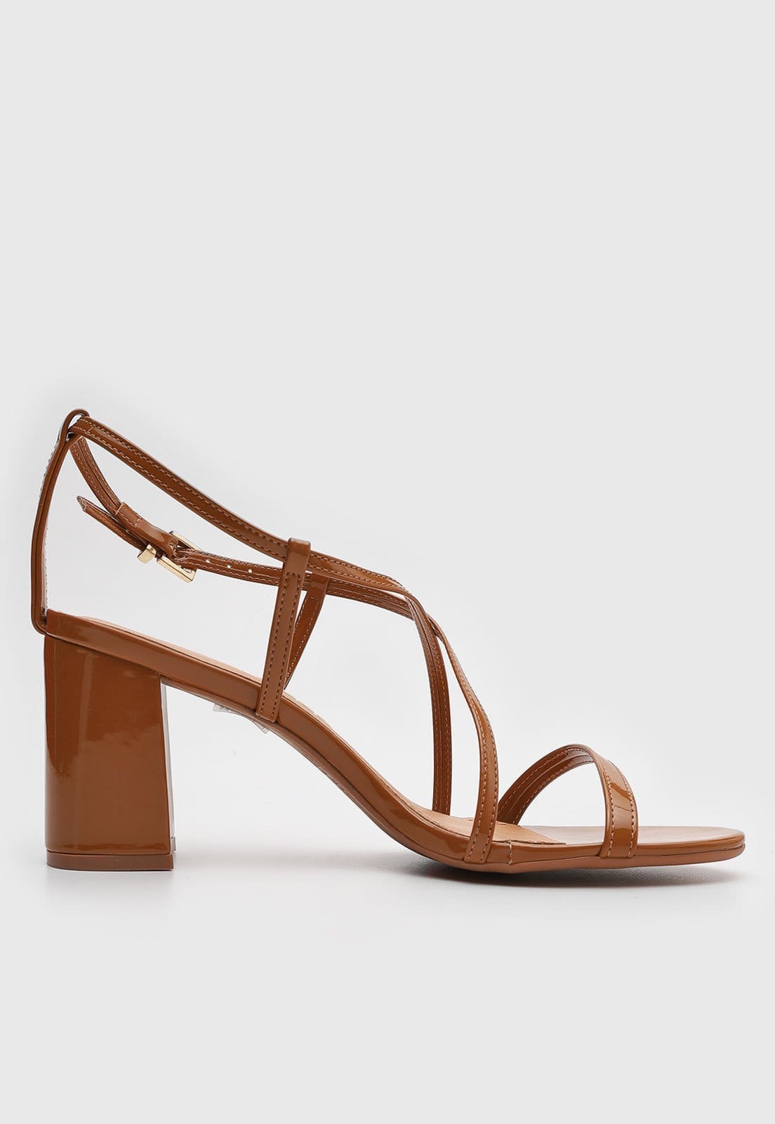 Vista 2 Sandália Feminina Santa Lolla Salto Grosso Caramelo Santa Lolla marrom