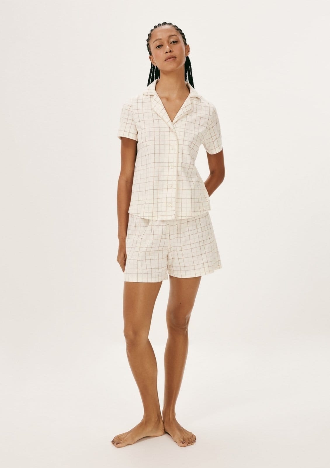 Vista principal Pijama Curto Feminino Americano Estampado Hering HERING INTIMATES nude