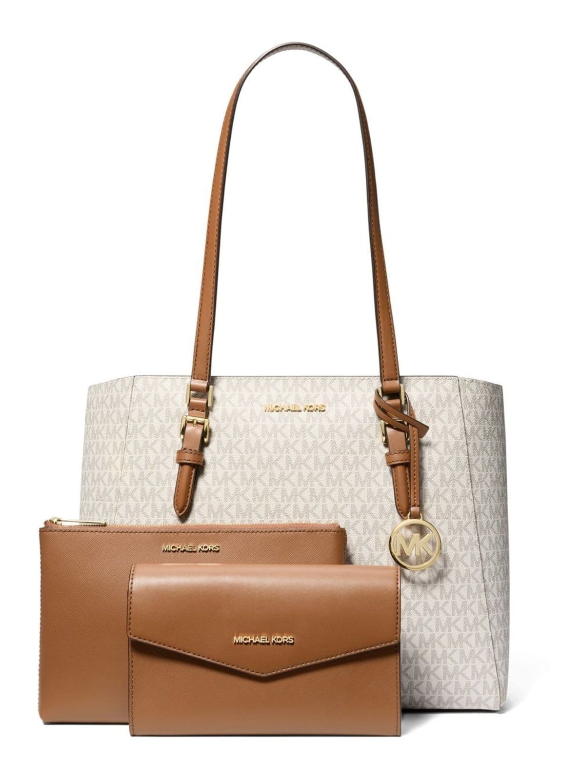 Vista 2 Bolsa Tote Charlotte 3In1 Logo Grande 35F3gcft9t150 Michael Kors branco
