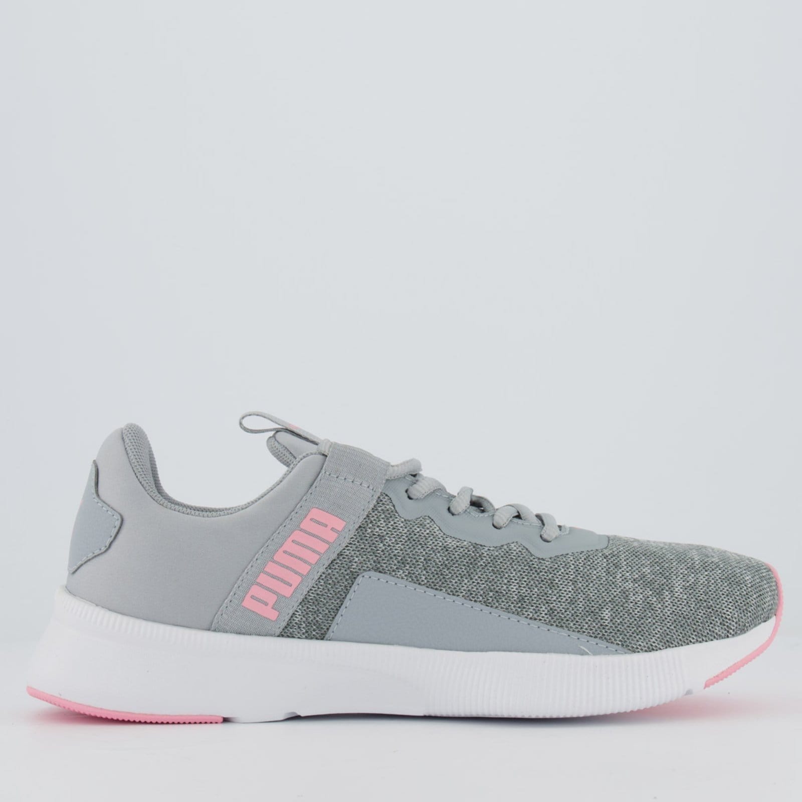 Vista principal Tênis Puma Flyer Beta BDP Feminino Mescla Puma cinza