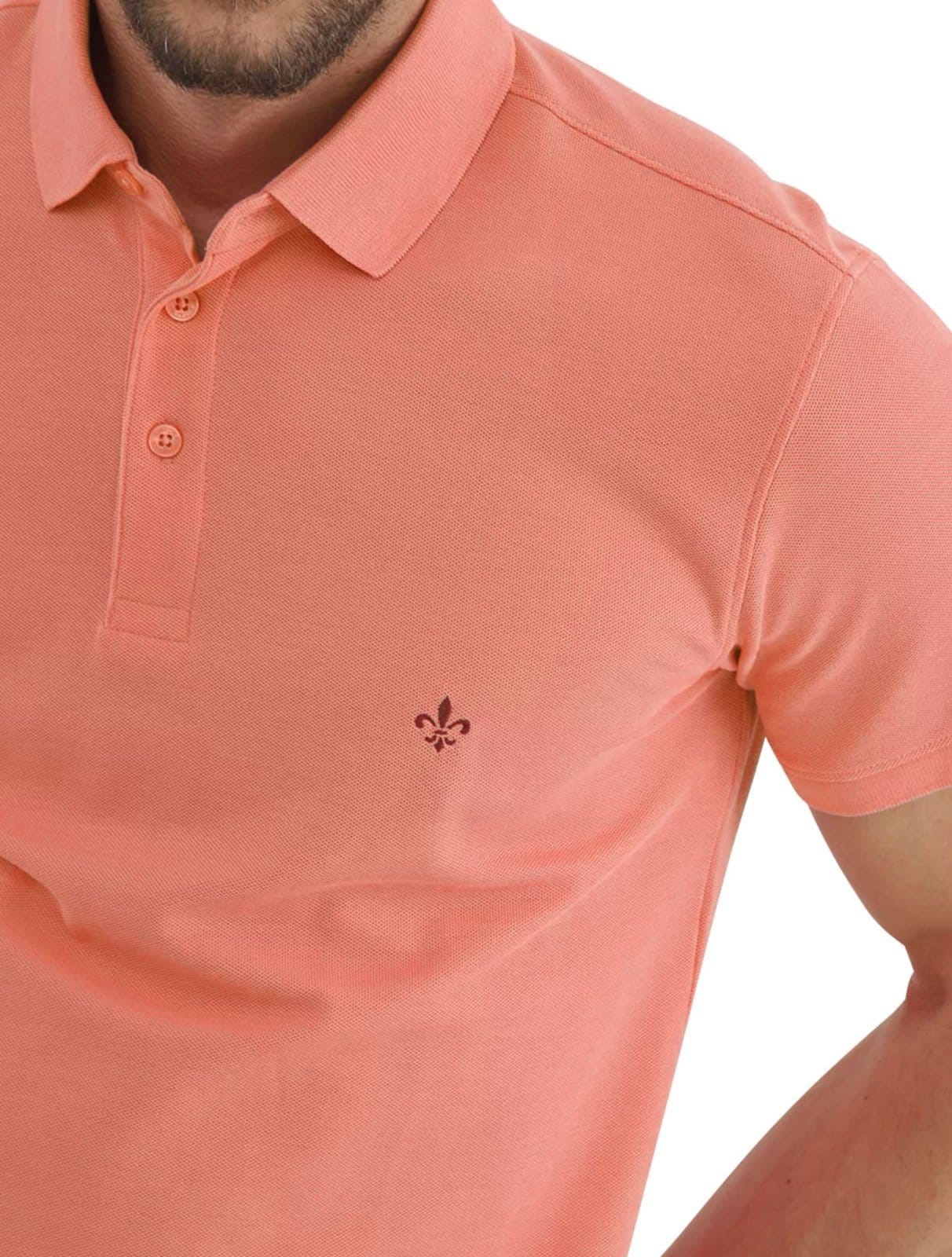 Vista 2 Polo Dudalina Piquet Essentials Cotton Médio Dudalina rosa