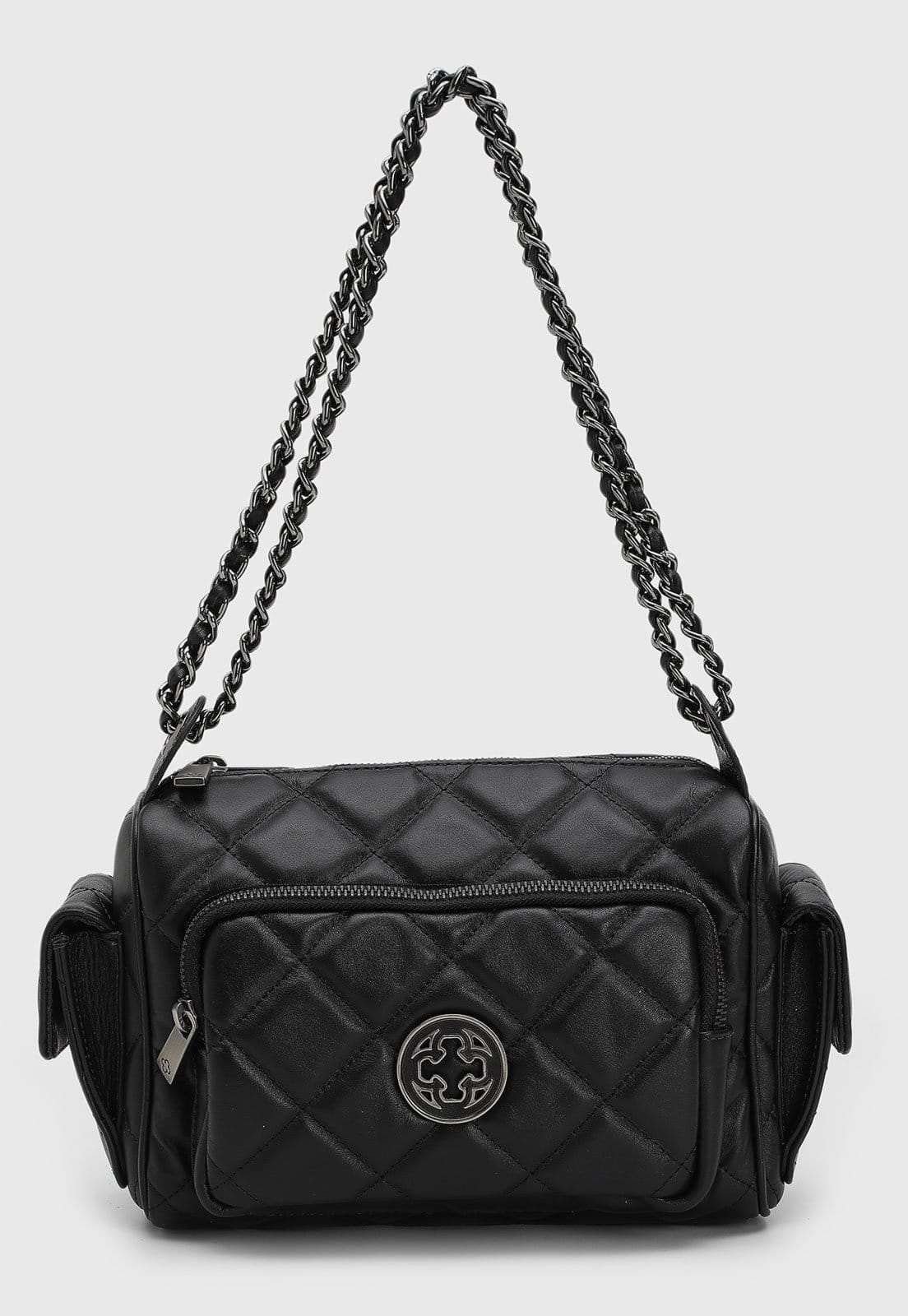 Vista principal Bolsa Feminina Capodarte Matelassê Preta Capodarte preto