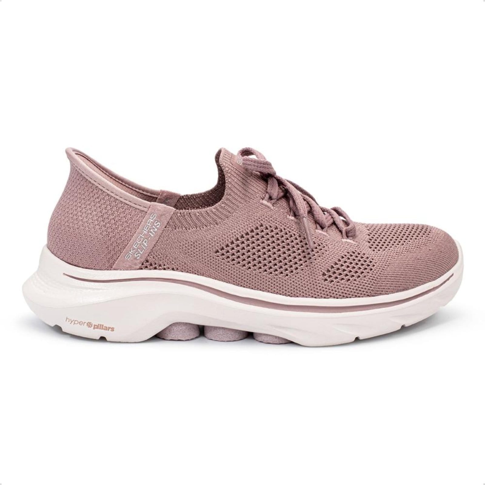 Vista principal Tênis Skechers Feminino Slip On Go Walk 7 - Via 125213 Skechers rosa