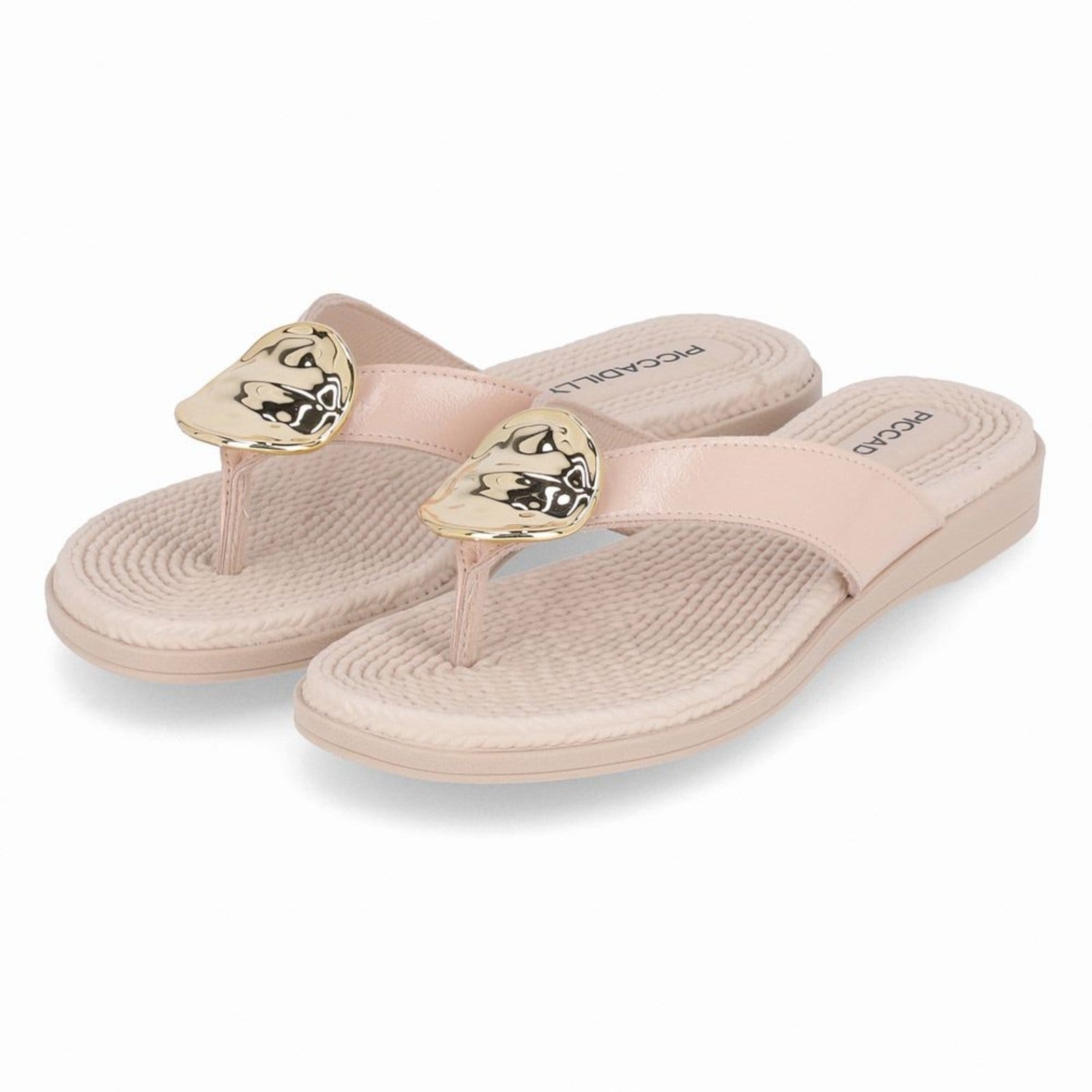 Vista 2 Rasteirinha Adla Rose Piccadilly rosa rose