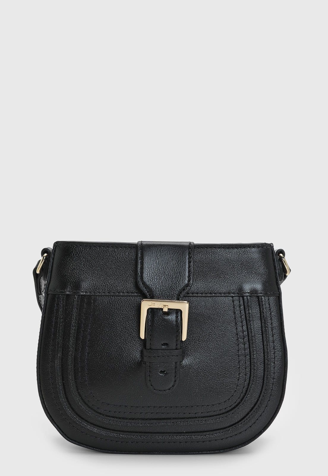 Vista principal Bolsa Feminina Jorge Bischoff Média Detalhe Fivela Preta Jorge Bischoff preto