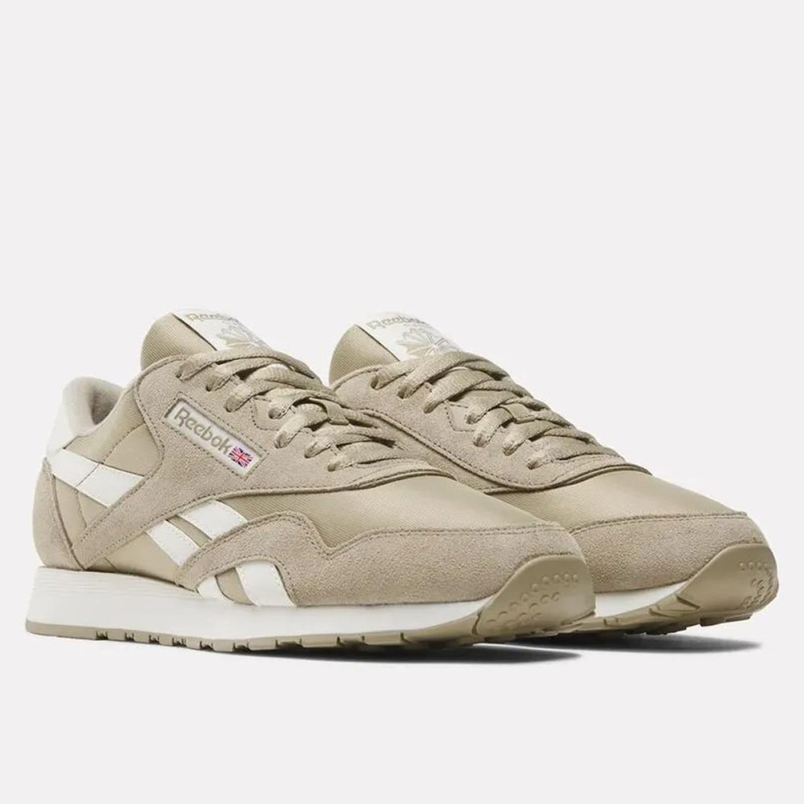 Vista 2 Tênis Reebok CL Nylon Masculino Branco Reebok bege