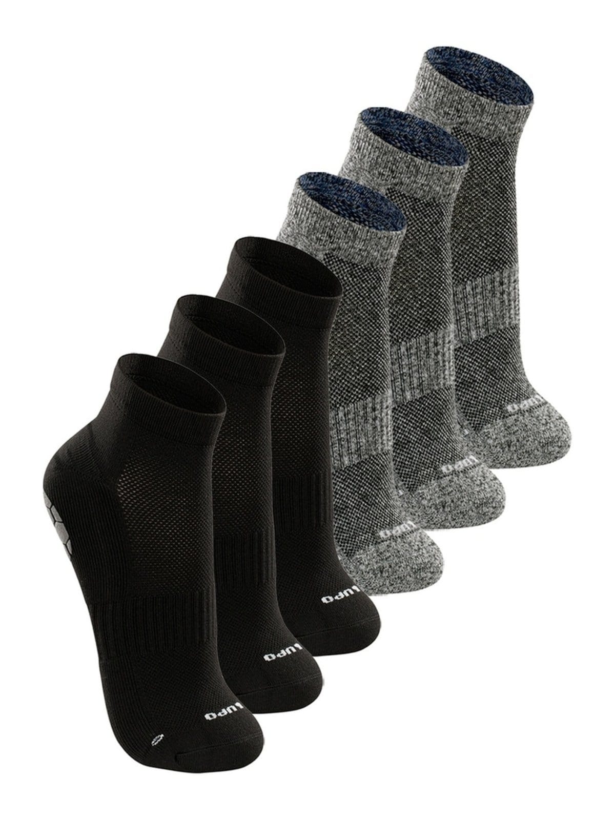 Kit com 6 Pares de Meias Antiderrapante Pilates Lupo