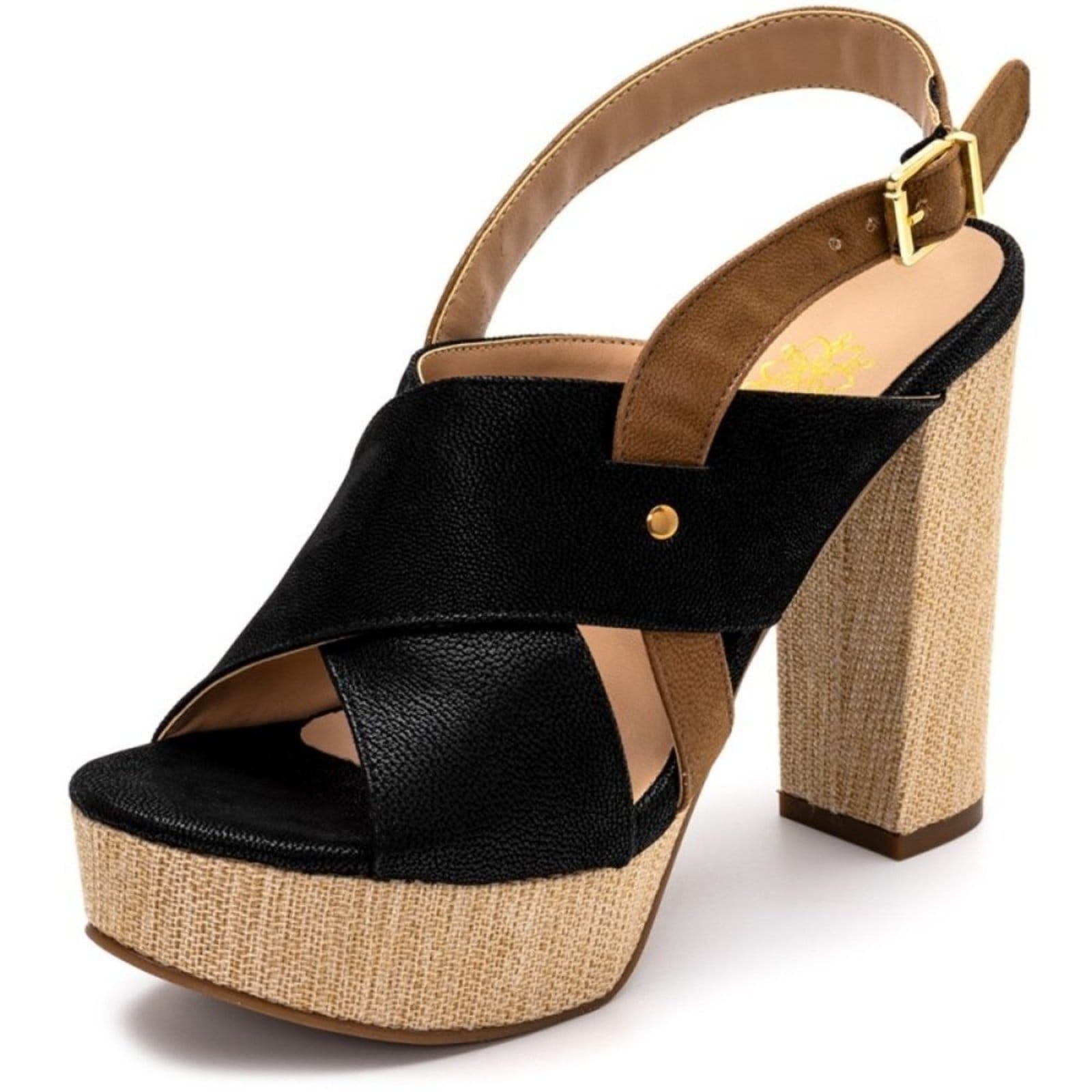 Vista 2 Sandália Feminina Meia Pata Nobucado e Chocolate Sete Sales preto