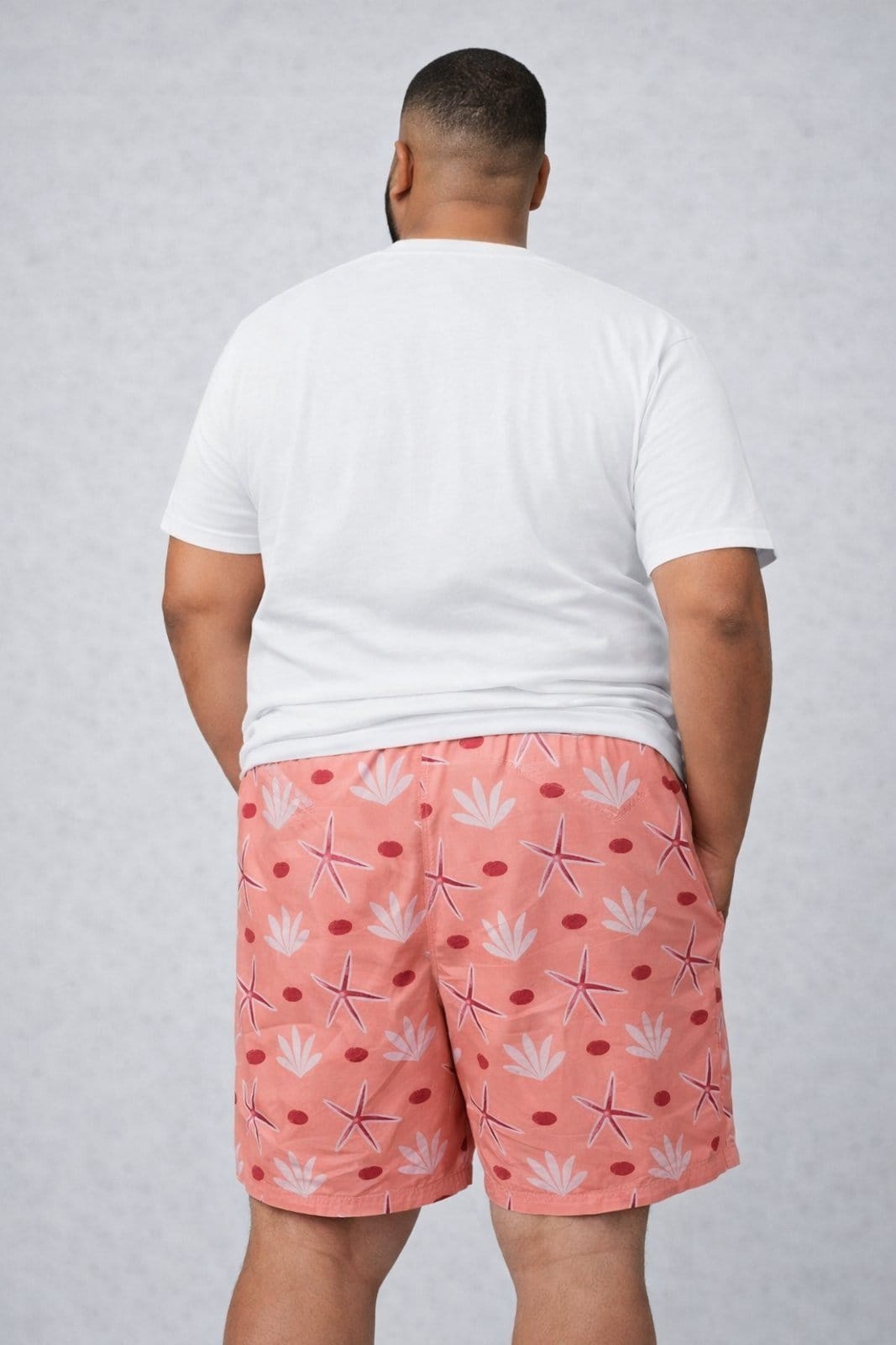 Vista 2 Bermuda Plus Size D Bell Outlet Fashion Estampa Algas D BELL OUTLET FASHION rosa