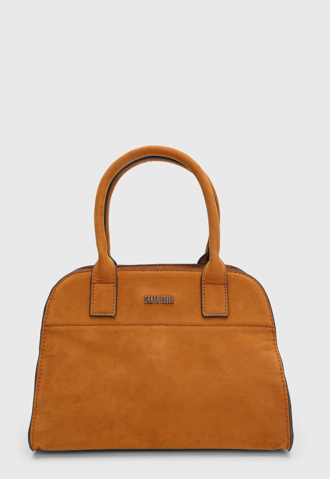 Vista 2 Bolsa Feminina Santa Lolla Média Logo Metal Santa Lolla caramelo