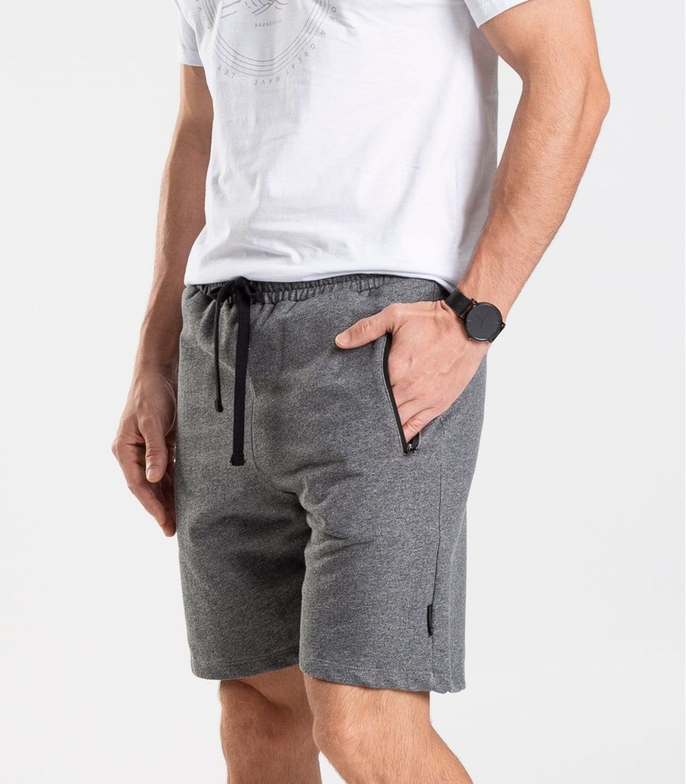 Vista 2 Bermuda Moletom Masculina Diametro Diametro cinza