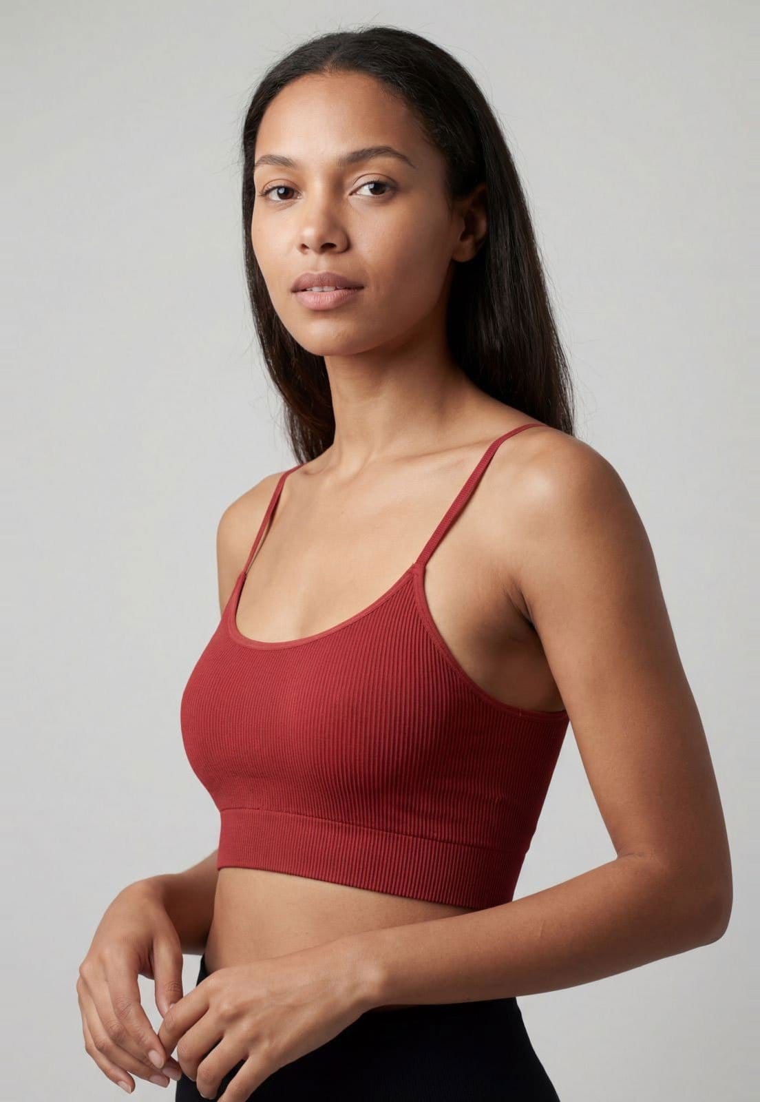 Vista principal Top Feminino Hope Alças Finas Bojo Removível Hope vermelho