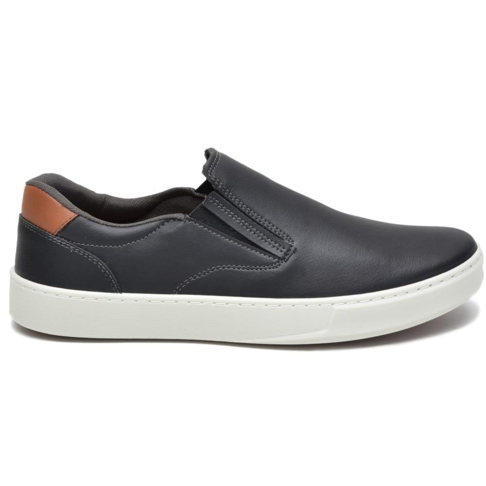 Vista 2 Sapato Masculino Veritimo Sapatenis Slip On Tênis Calce Fácil Confortável Veritimo preto