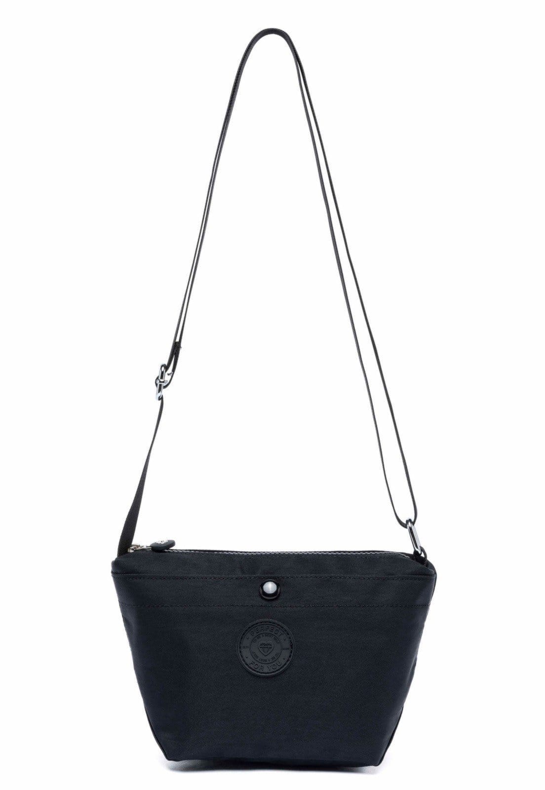 Vista principal Bolsa Tiracolo Transversal Ombro Feminina Reforçada 3 Litros Perfect For You preto