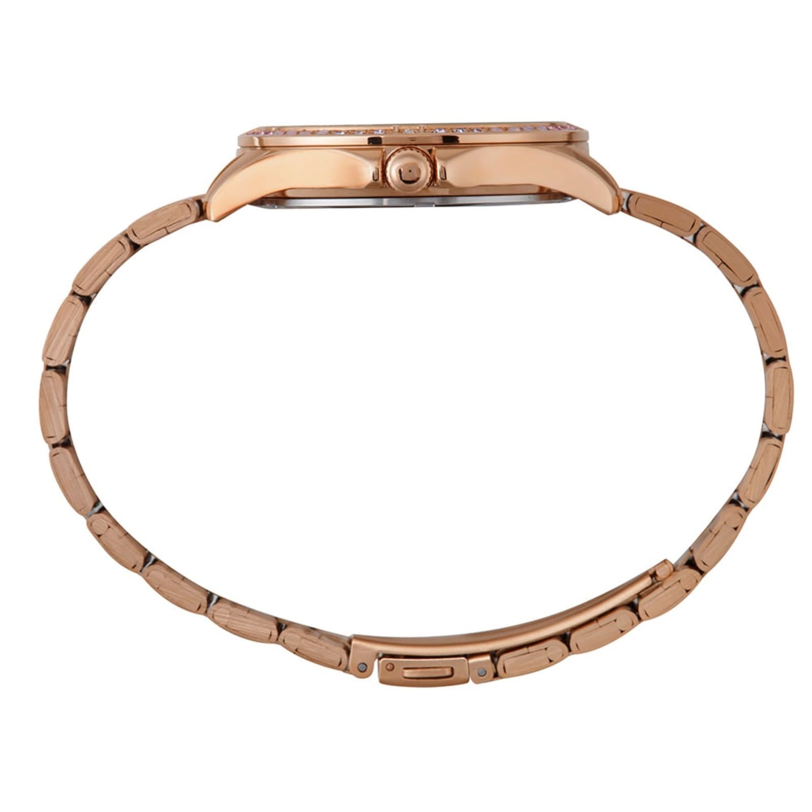 Vista 2 Relógio Feminino Rose Gold Prata Redondo Aço Sofisticado Mondaine rosa rose
