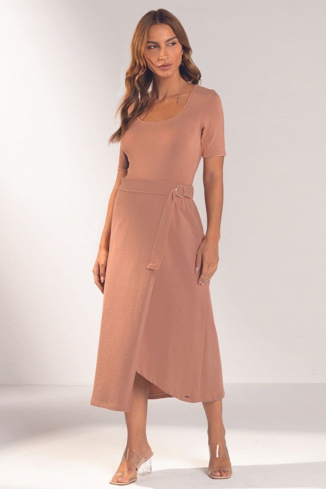 Vista principal Saia Feminina Transpassada Marialícia Marialícia laranja