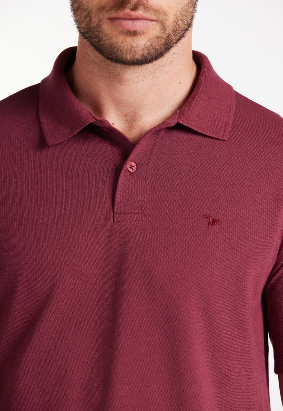 Vista 2 Polo Slim Piquet Traymon Sauvignon Traymon vermelho