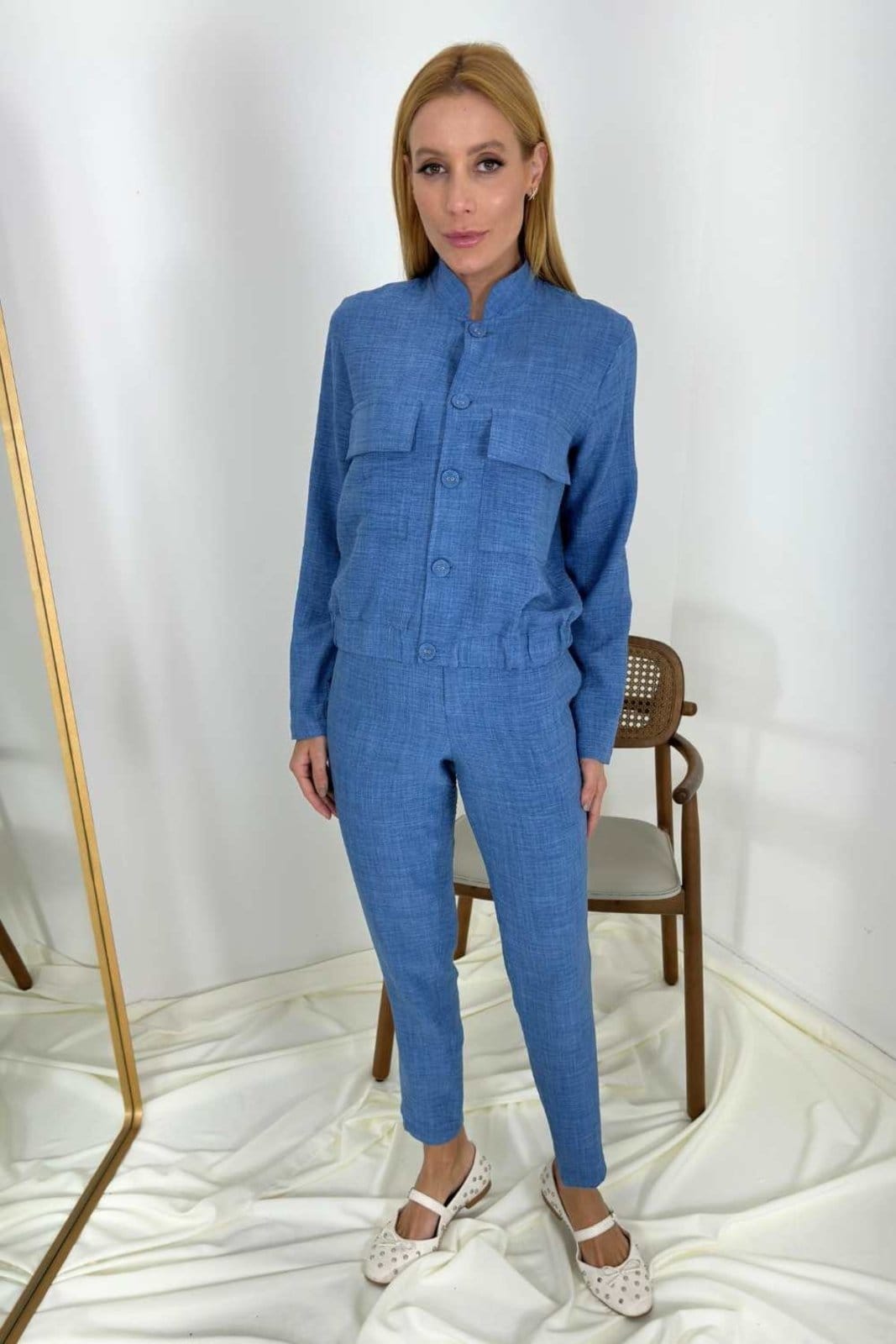 Vista 2 Jaqueta Vanibele Crepe Vanibele marrom